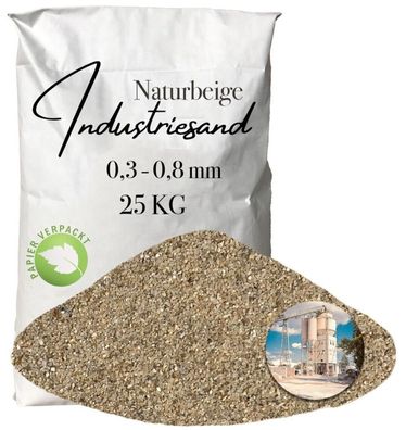 Quarzsand naturbeige 0,3-0,8 mm für Kunstharz, Epoxidharz, Kunstharz-Einstreuung - 25