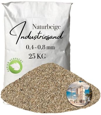 Quarzsand naturbeige 0,4-0,8 mm - Kunstharz, Epoxidharz, Kunstharz-Einstreuung, 25 kg