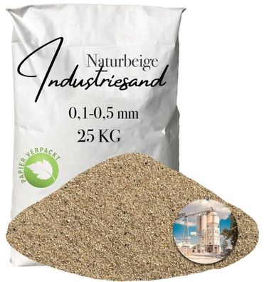 Quarzsand naturbeige 0,5-1,0 mm - Kunstharz, Epoxidharz, Kunstharz-Einstreuung, 25 kg