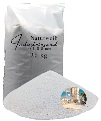 Quarzsand Naturweiß 0,1-0,5 mm - 25kg Kristallfeinsand für Verguss & Beschichtung