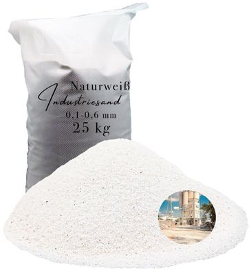 Quarzsand Naturweiß 0,1-0,6 mm 25kg - Fein abgestimmter Industriesand für Kunstharz