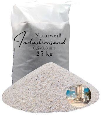 Quarzsand Naturweiß 0,2-0,8 mm 25 kg - Für Kunstharz, Spachtelmasse & Bodenversiegelu