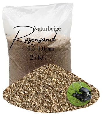 Rasensand Gartensand 25 kg Quarzsand für Rasenerde Bodenverbesserung Plastiksack