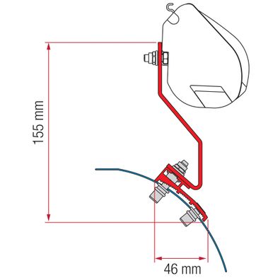 Kit VW Caddy Maxi Lift Roof Adapter Kit F35 Pro