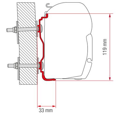 Kit Hymer ab 2016 Markisenadapter F45