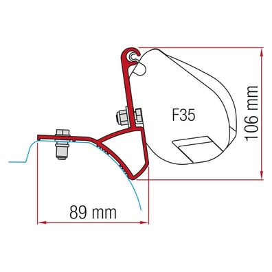 Kit Renault Trafic Markisenadapter F35