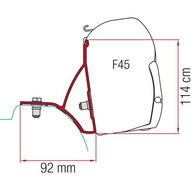 Kit Renault Trafic ab 2015, Markisenadapter F45