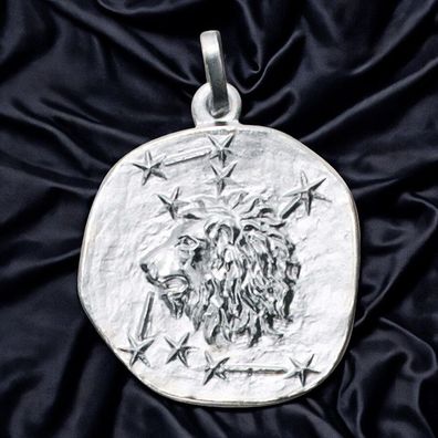 Anhänger Sternzeichen Löwe 925 Sterling Silber matt Sternzeichenanhänger