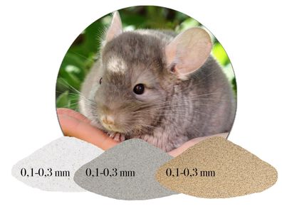 Chinchillasand 0,1-0,3 mm naturfarben - samtweich für Degus & Rennmäuse