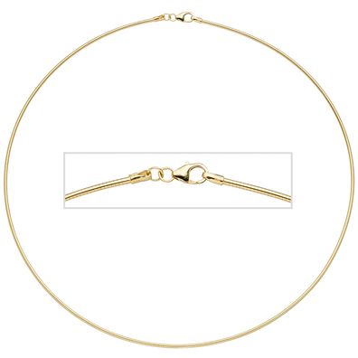 Halsreif 925 Sterling Silber gold vergoldet 1,5 mm 50 cm Kette Halskette