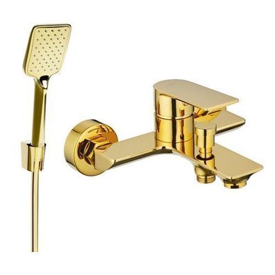 Mexen Alexa R62 Wannenbatterie mit Brausegarnitur, Gold - 7123R62-50