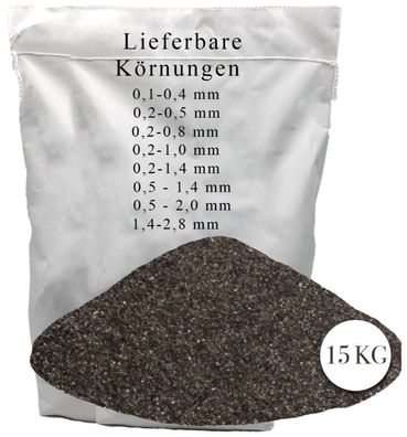 Strahlmittel 15 kg Kontrasil Schlacke grau zum Sandstrahlen