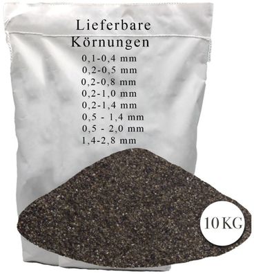 TitelStrahlmittel 10 kg Kontrasil Schlacke grau zum Sandstrahlen