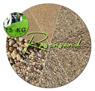 Rasensand Gartensand Quarzsand für Rasenerde Bodenverbesserung Papiersack 15kg
