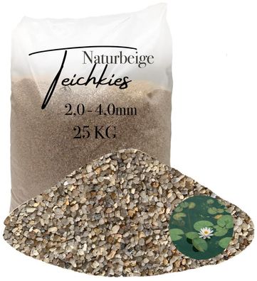 Teichkies Naturbeige 2,0-4,0 mm 25 KG