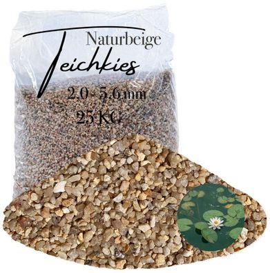 Teichkies Naturbeige 2,0-5,6 mm 25 KG