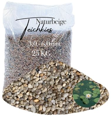 Teichkies Naturbeige 3,0-6,0 mm 25 KG