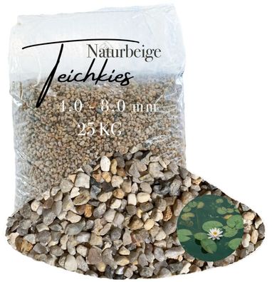 Teichkies Naturbeige 4,0-8,0 mm 25 KG