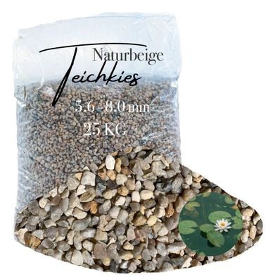 Teichkies Naturbeige 5,6-8,0 mm 25 KG
