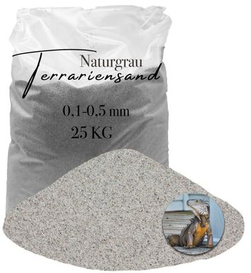 Terrariensand Bodengrund 25 kg 0,1-0,5 mm - naturgrau, naturfarben - besonders feiner