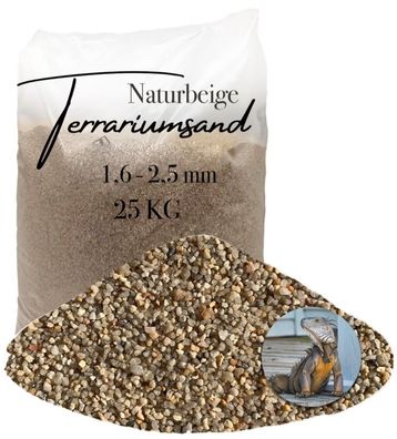 Terrariensand Naturbeige 1,6-2,5 mm - 25 kg grabfähig & keimfrei