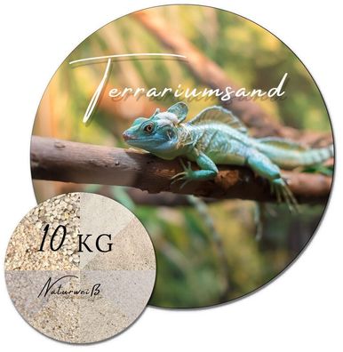 Terrariensand weiß Terrariumsand Bodengrund kantengerundet feuergetrocknet 10 kg