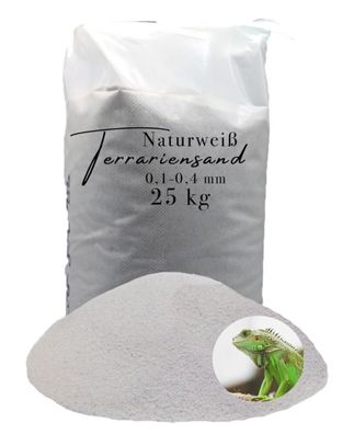 Terrariumsand 25 kg naturweiß 0,1-0,4 mm grabfähig