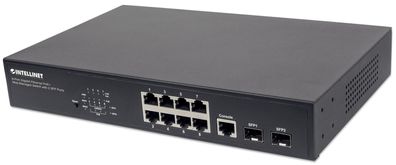 Intellinet 8-Port Gigabit Ethernet Web-Managed PoE+ Switch mit 2 SFP-Ports, 8 x... ->