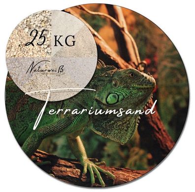 Terrariumsand weiß 25 kg Terrariensand Bodengrund kantengerundet feuergetrocknet