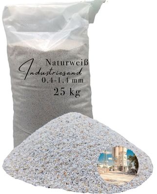weißer Industriesand Quarzsand Einstreuung Kunstharz Kristall Füllsand Sand 25kg