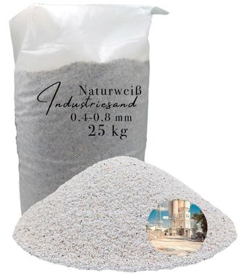 weißer Quarzsand Kunstharz Industriesand Einstreuung Kristall Füllsand Sand 25kg