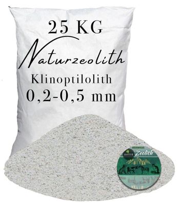 Zeolith 0,2-0,5 mm 25kg Phosphatbinder Klinoptilolith Zeoliet Filtermaterial