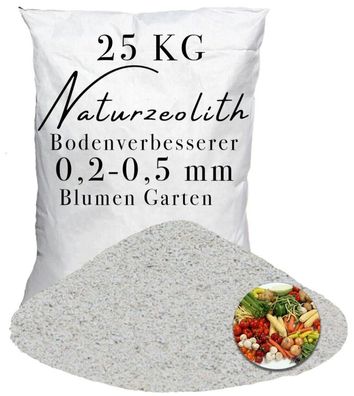 Zeolith 0,2-0,5 mm Ihr natürlicher Bodenverbesserer für Obst, Gemüse & Blumen im Gart