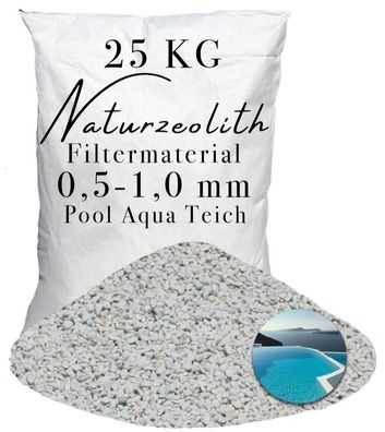 Zeolith 0,5-1,0 mm - 25 kg - Natürliche Wasserfilterung für Pools & Naturteiche