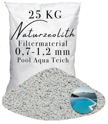 Zeolith 0,7-1,2 mm - 25 kg - Natürliche Wasserfilterung für Pools & Naturteiche