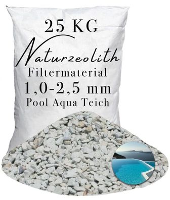 Zeolith 1,0-2,5 mm - 25 kg - Effektive Wasserfilterung für Pools & Naturteiche