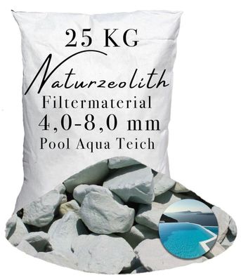 Zeolith 4,0-8,0 mm - 25 kg - Effektive Wasserfilterung für Pools & Naturteiche