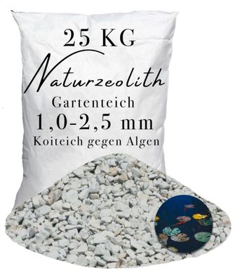 Zeolith für Garten Teich 1,0-2,5 mm Wasserverbesserer Teichpflege Teichfilter