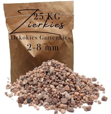 Zierkies Rot 2-8 mm - 25 kg Naturkies für Garten & Pflanzzonen