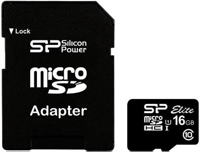 Silicon Power Elite Speicherkarte 16 GB MicroSDHC Class 10 UHS-I