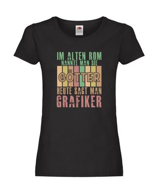 Im Alten Rom: Grafiker | Grafik Design Damen Shirt Schwarz