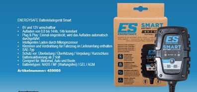 Energy Safe Batterieladegerät Energysafe Smart 1