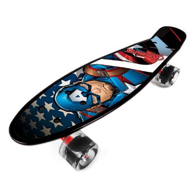 Captain America Pennyboard – Polypropylen-Board mit ABEC-7 Lagern
