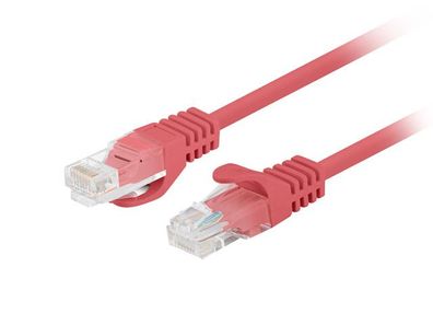 Patchcord KAT.5E UTP 3M Czerwony FLUKE PASSED Lanberg 10-PACK