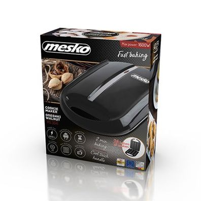 Mesko | Nussmaschine | MS 3041 | 1600 W | Gebäckanzahl 24 | Nüsse | Schwarz