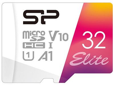 Silicon Power Speicherkarte microSDHC 32GB Elite + Adapter