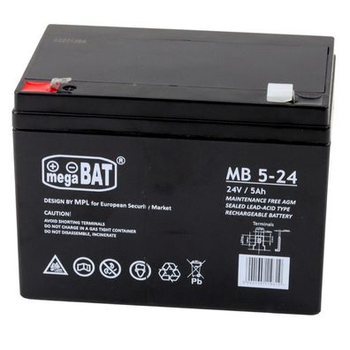 AGM-Gel-Batterie für ein Fahrzeug mit einer 24V5AH-Batterie