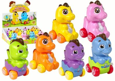 Bunter Dinosaurier im aufgezogenen Ei