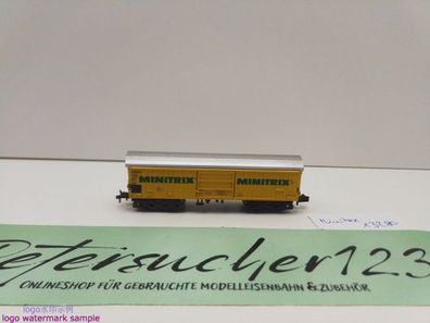Minitrix N DC 13280 Schwenkdachwagen "Minitrix" / Taes890 / DB