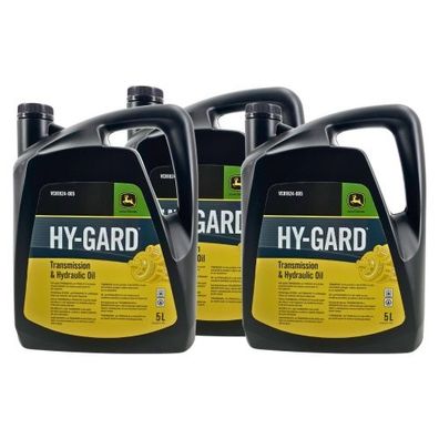 John Deere Hy-Gard Getriebeöl und Hydrauliköl 3x5 Liter